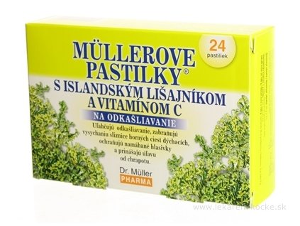 MÜLLEROVE PASTILKY S ISLAND. LIŠAJNÍKOM A VIT. C 24 ks