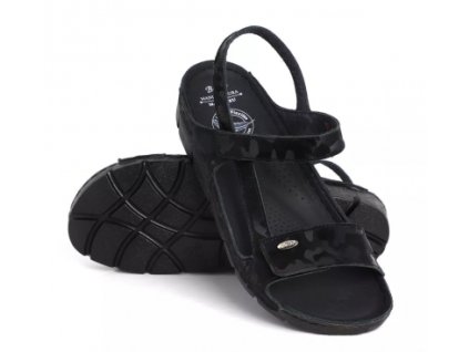 Batz Miri Black Camouflage č.40 Dámske anatomické čierne sandále