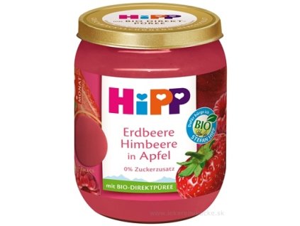 HiPP Príkrm BIO Jablko, jahody a maliny 160 g