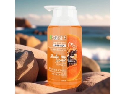 Rose - MAKE ME ICONIC hydratačný prírodný sprchový gél s kakaovým maslom a vôňou sladkej papáje 300 ml