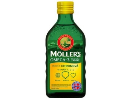 MOLLER´S Omega 3 RYBÍ OLEJ Citrónová príchuť 250 ml