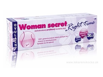 Woman secret RIGHT TIME ovulačný test 20 ks