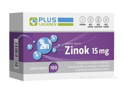 PLUS LEKÁREŇ Zinok 15mg 100 ks