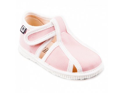 RAK Papuče ružová,biela zatvorené veľkosť 28