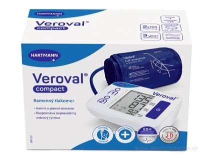 Veroval Compact BPU22 digitálny tlakomer na rameno s univerzálnou manžetou (22–42 cm) – model 2025