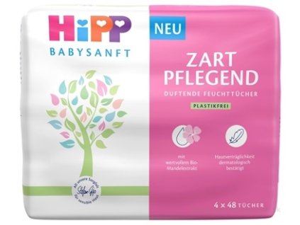 HiPP BabySANFT Čistiace vlhčené obrúsky 4x48 ks