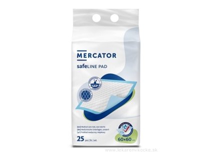 MERCATOR safeLINE PAD absorpčná podložka 60x60 cm, 25 ks
