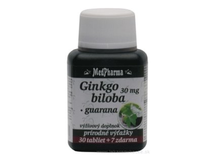 MedPharma GINKGO BILOBA + GUARANA tbl 30+7 zadarmo (37 ks)