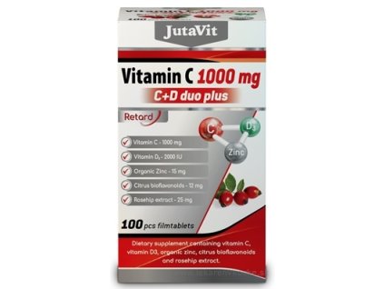 JutaVit Vitamín C 1000 mg + D3 2000 IU duo plus 100 ks