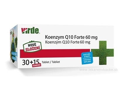 VIRDE KOENZYM Q10 Forte 60 mg tbl 30+15 zdarma (45 ks)