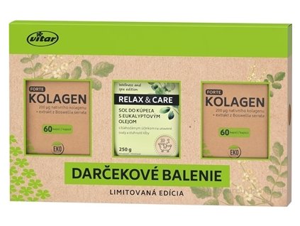 Vitar Eko Kolagén Forte 2×60 cps darčekové balenie + soľ do kúpeľa ZDARMA