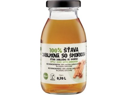 zdravo 100% ŠŤAVA JABLKOVÁ SO ŠKORICOU 1x200 ml