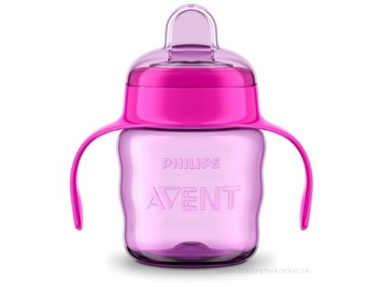 Avent Hrnček Pre Prvé Dúšky Klasik 200ml S Držadlami ružová