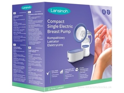 Lansinoh Kompaktná single elektrická odsávačka mlieka – 1 ks, tichá, ľahká, USB napájanie