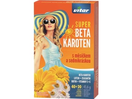 VITAR SUPER BETA KAROTÉN tbl s nechtíkom a sedmokráskou 40+20 zadarmo (60 ks)