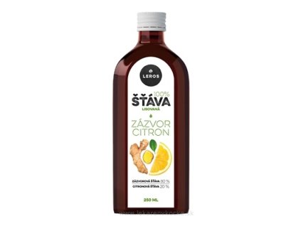 LEROS 100% ŠŤAVA ZÁZVOR CITRÓN 1x250 ml