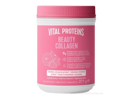 Vital Proteins Beauty Collagen prášok na prípravu nápoja jahodovo-citrónový 271 g