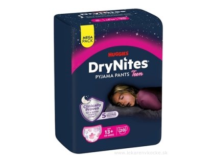 Huggies DryNites XL Plienkové nohavičky pre dievčatá (48-60 kg) MEGAPACK 20ks