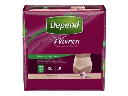 DEPEND SUPER XL pre ženy naťahovacie nohavičky 9 ks