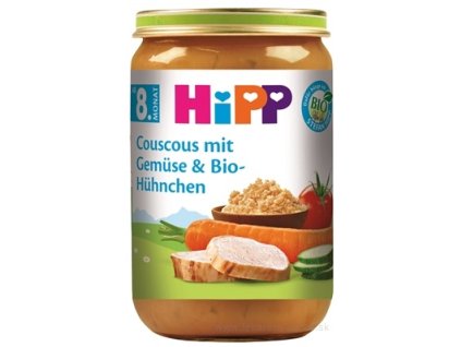 HiPP BIO príkrm kuskus so zeleninou a kuracím mäsom od 8 mesiacov 220 g