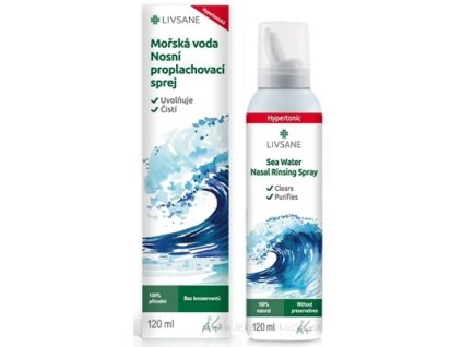 LIVSANE Morská voda Nosový vyplachovací sprej 120 ml
