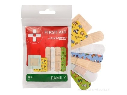 FIXAplast FIRST AID FAMILY náplasť MIX 36 ks