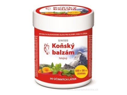 KONSKÝ BALZAM SWISS hrejivý 500+50 ml zadarmo (550 ml)