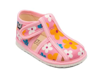 RAK Papuče kvety ružové, zatvorené veľkosť 28