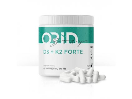 ORIN D3+K2 Forte – Vitamín D3 2000 IU + K2 MK-7 na kosti, srdce a imunitu (60 kapsúl)