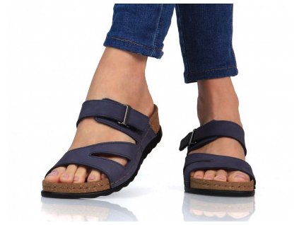 Batz Elba Blue č.37 kožené, anatomické, pohodlné zdravotné šľapky