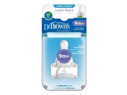Dr.BROWN´S NÁHRADNÉ CUMLÍKY OPTIONS+ LEVEL 4 Narrow, silikónové, 9M+, 1x2 ks