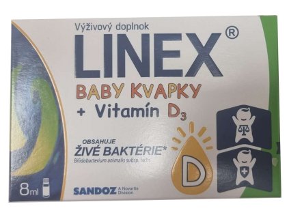 LINEX BABY KVAPKY + Vitamín D3 8 ml