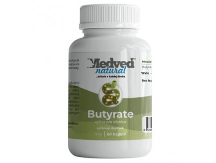 Medveď Natural Butyrát – mikroenkapsulovaný sodný butyrát pre zdravie čriev, 60 kapsúl