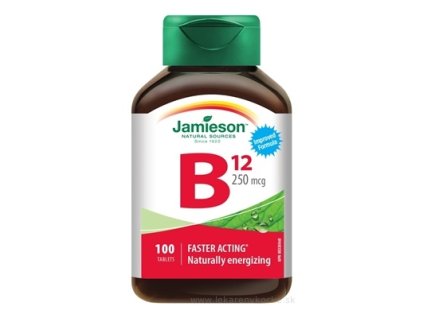 JAMIESON VITAMÍN B12 METYLKOBALAMÍN 250 µg 100 ks