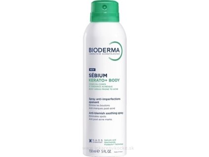 Bioderma Sébium Kerato+ Body – 360° sprej na telo 150 ml, proti nedokonalostiam a akné