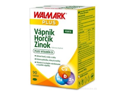 WALMARK Vápnik Horčík Zinok FORTE 90 ks