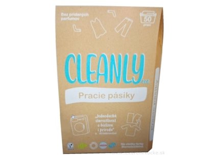 CLEANLY ECO Pracie pásiky Bez vône 50 praní, 50 ks