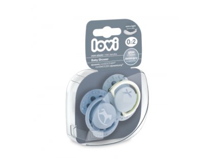 Lovi dynamický utišujúci cumlík Baby Shower Mini 0-2m 2 ks