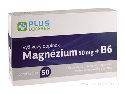 PLUS LEKÁREŇ Magnézium 50 mg + B6 50 ks