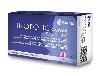 Inofolic Combi Premium cps – inozitol s kyselinou listovou, 60 kapsúl | podpora plodnosti a hormonálnej rovnováhy