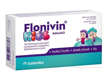 FLONIVIN Kids immuno + inulín + zinok + D3 10 vrecúšok 10ks