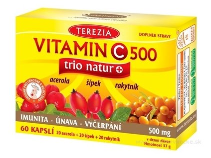 Vitamin C TRIO NATUR+ 60 kapsúl