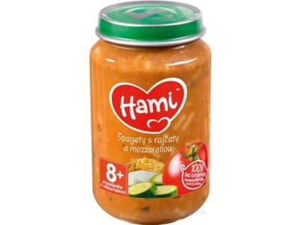 Hami príkrm Špagety s paradajkami a mozzarellou 200 g