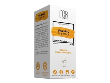 nesVITAMINS Vitamín C 250mg s Dlhodobým Účinkom Kapsuly 60ks