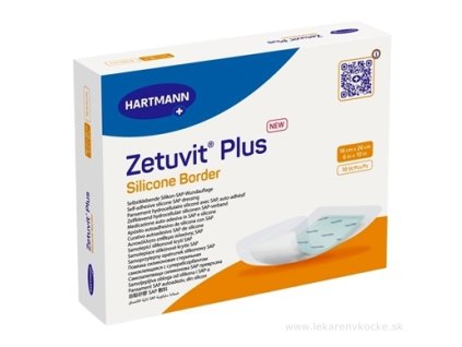 Zetuvit Plus Silicone Border Kompres sterilný samolepiaci (16 x 26 cm) 10 kompresov