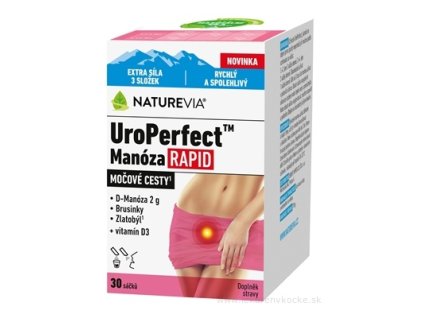 NATUREVIA Uroperfect manóza rapid prášok vo vrecúškach 30 ks