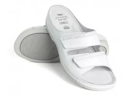 Batz Rea White č.41 Dámske kožené papuče