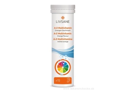 LIVSANE A-Z Multivitamín tbl eff (šumivé tablety, príchuť pomaranč) 1x15 ks