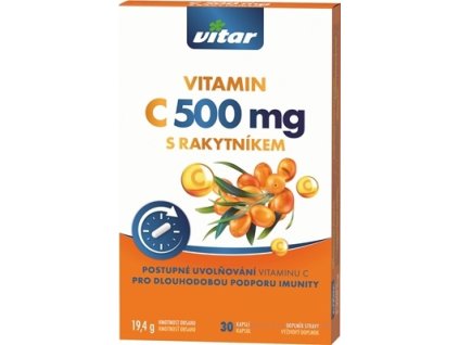 VITAR VITAMÍN C 500 mg S RAKYTNÍKOM 30 ks