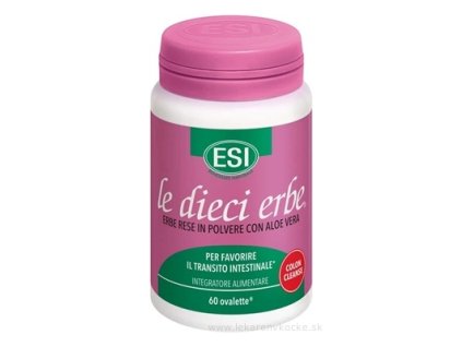 ESI 10 Bylín Čisté črevá prírodné detox tablety 60 ks